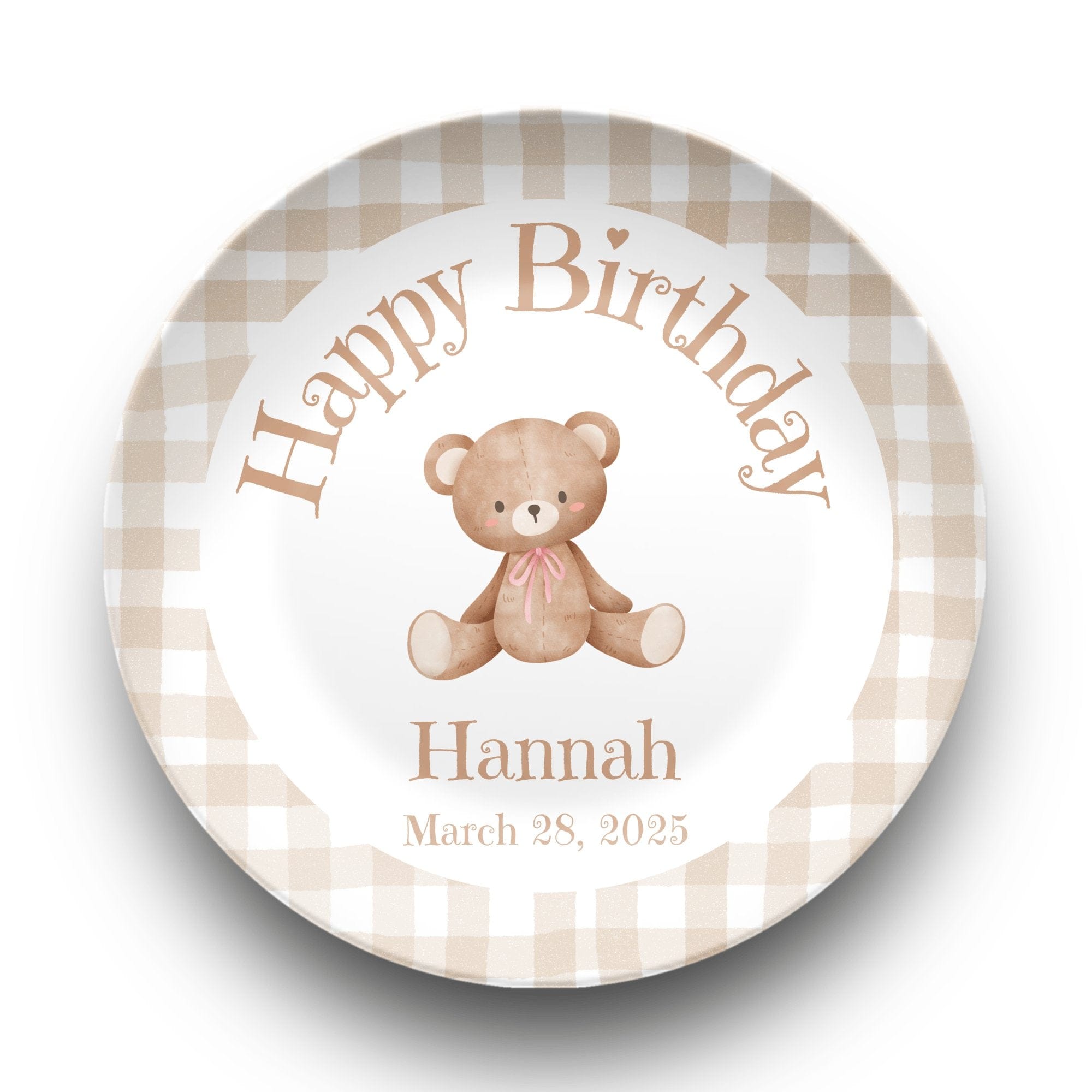 Teddy Bear Birthday Plate - Boy or Girl by Lil Plate Shop