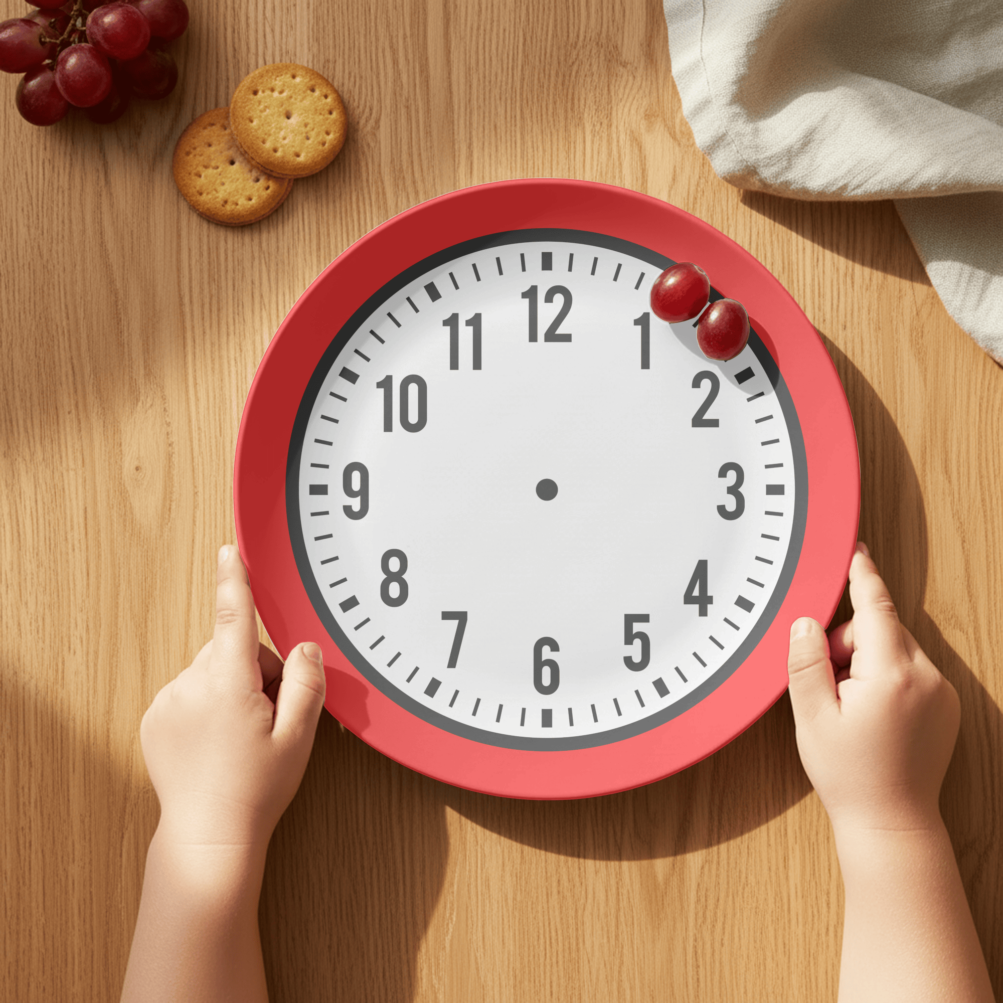 Telling Time Mealtime Plate by Lil Plate Shop
