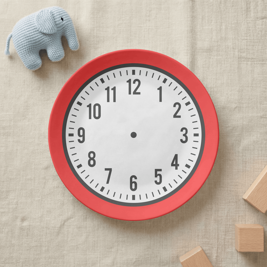 Telling Time Mealtime Plate by Lil Plate Shop