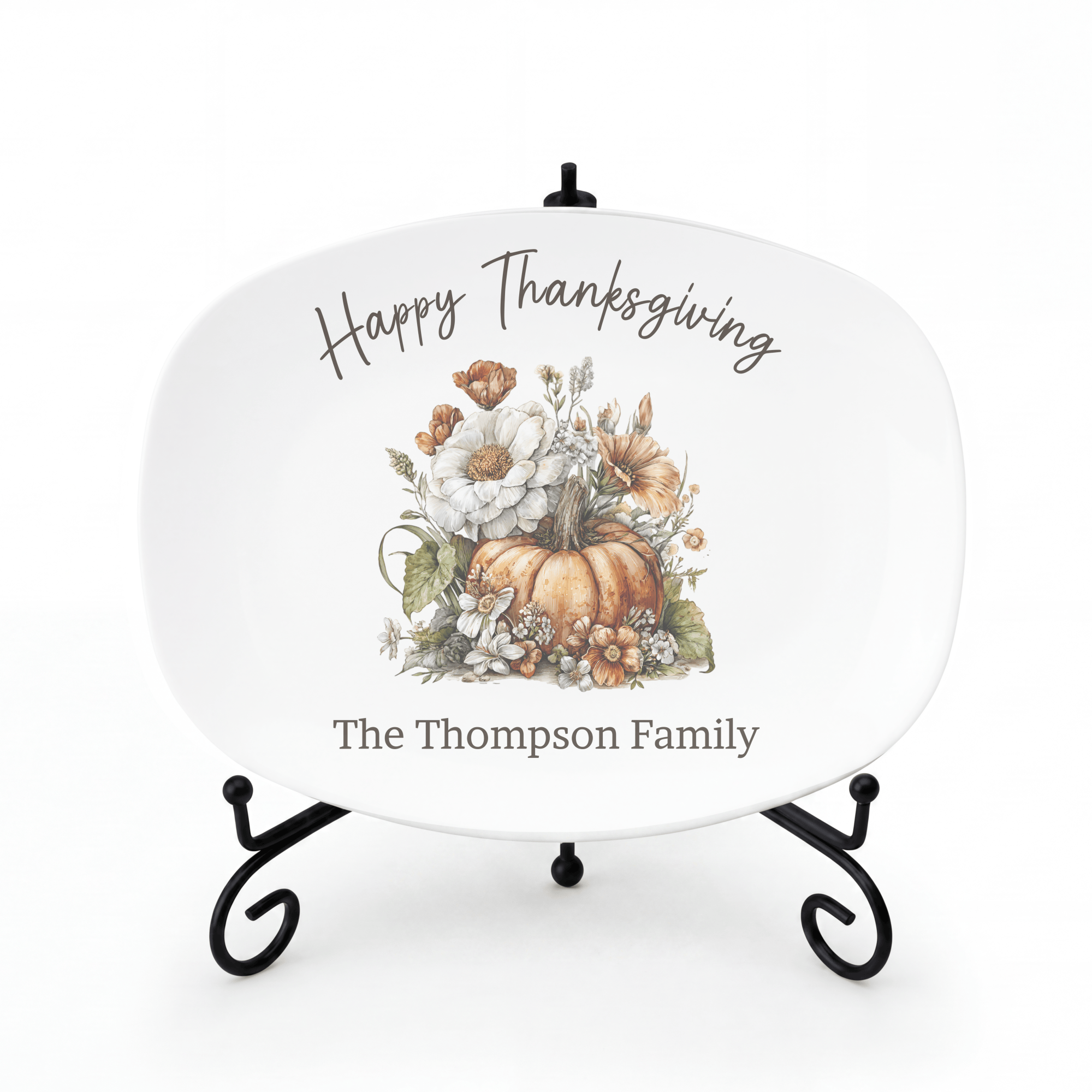 Thanksgiving Family Platter Platter + Stand + Gift Box by Lil Plate Shop
