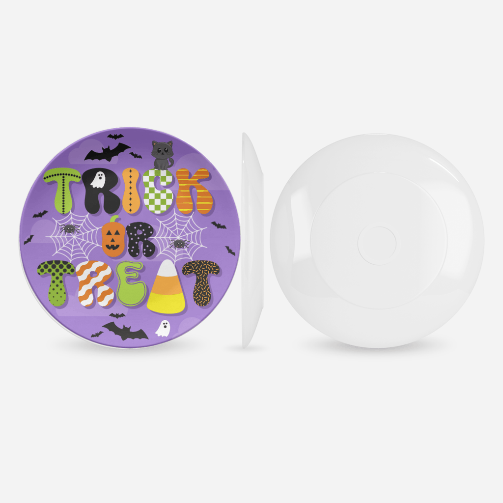 Trick or Treat Halloween Plate by Lil Plate Shop