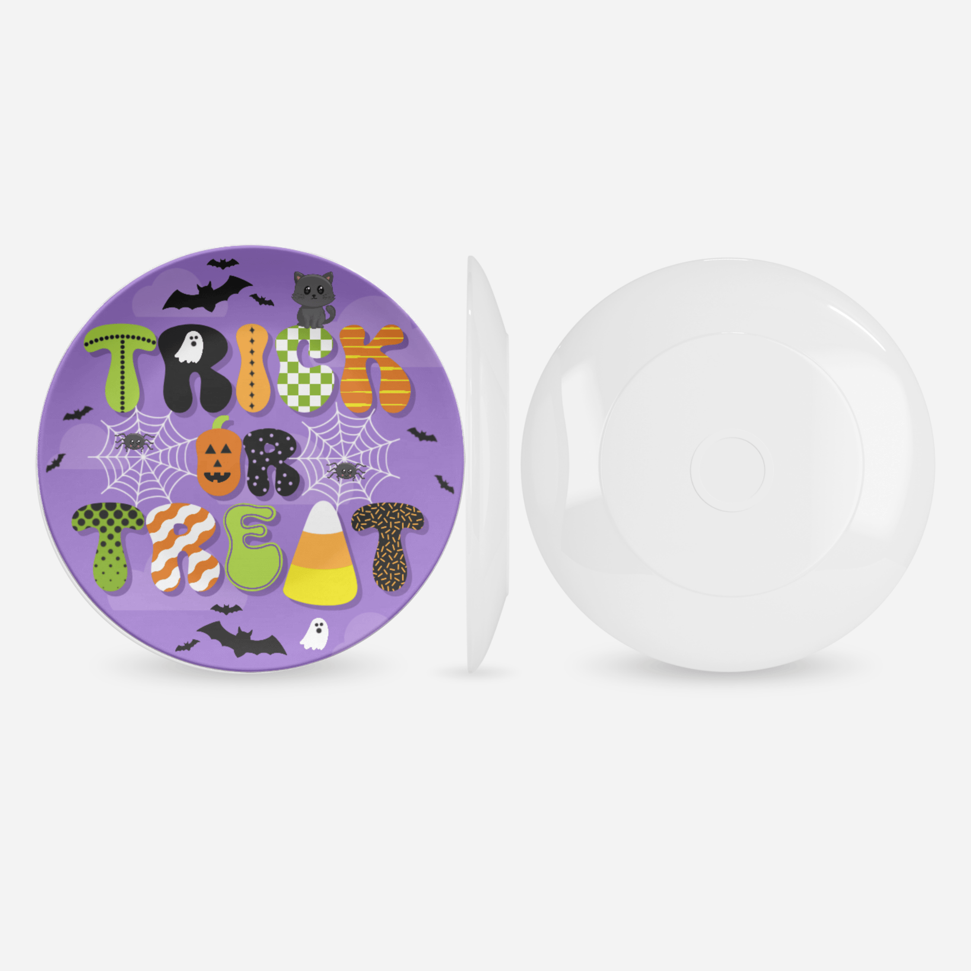 Trick or Treat Halloween Plate by Lil Plate Shop