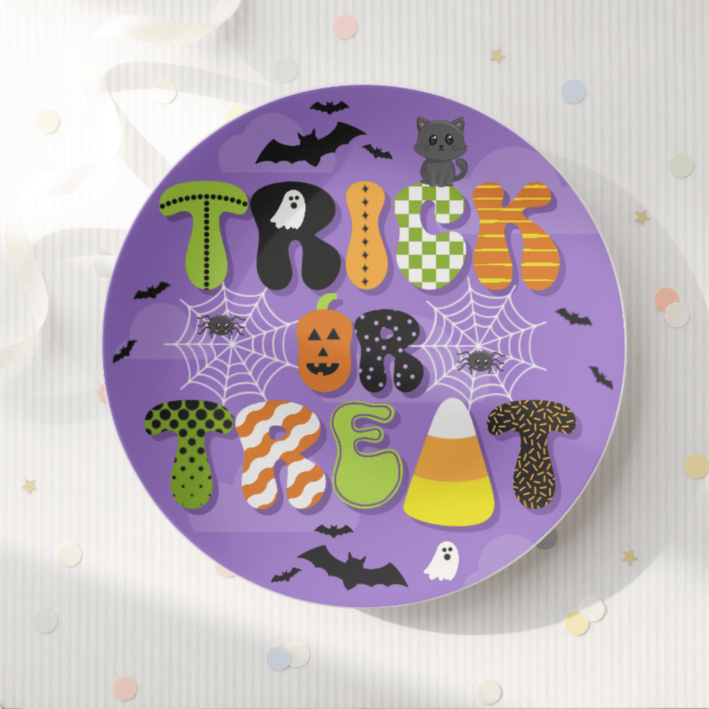 Trick or Treat Halloween Plate by Lil Plate Shop