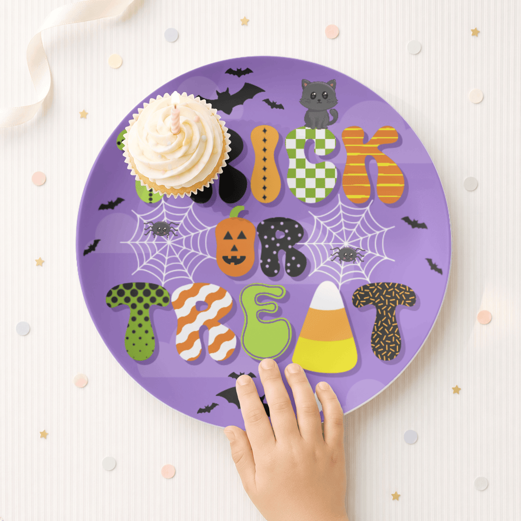 Trick or Treat Halloween Plate by Lil Plate Shop