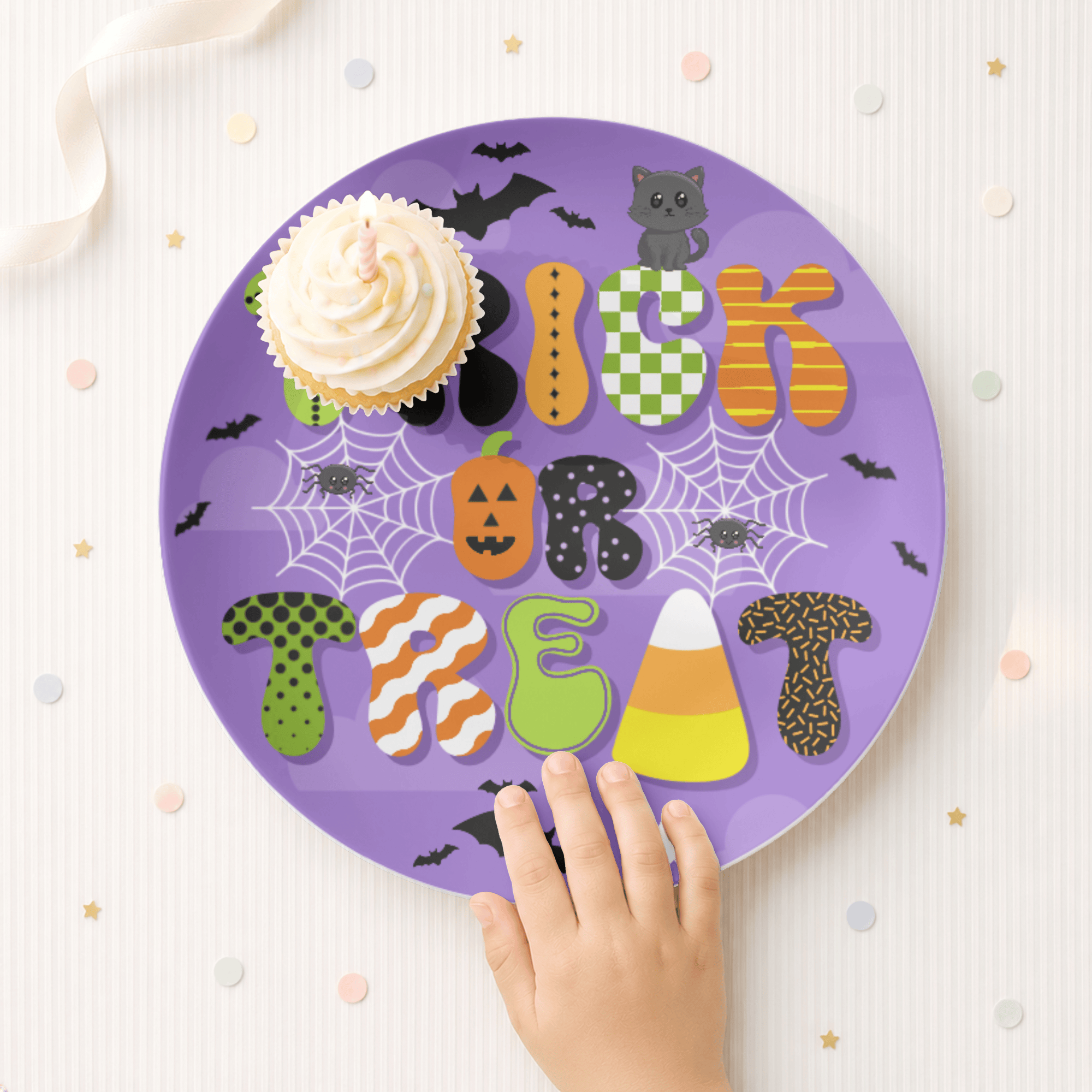 Trick or Treat Halloween Plate by Lil Plate Shop