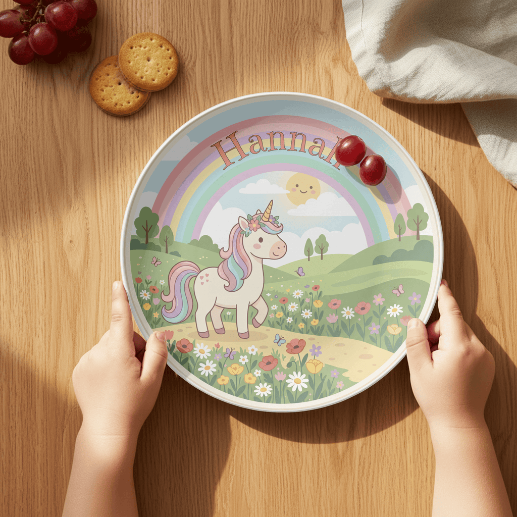 Unicorn Garden Plate by Lil Plate Shop