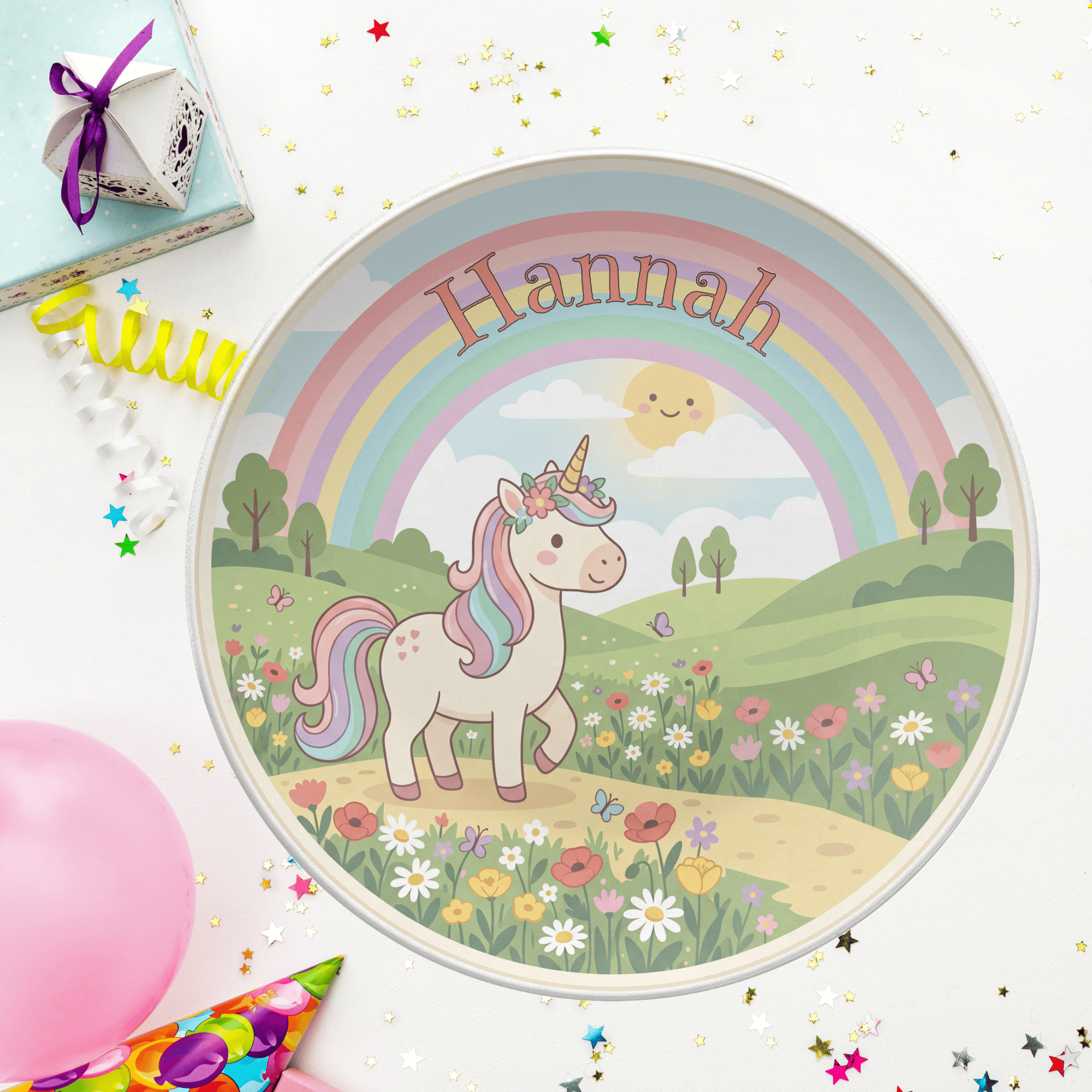 Unicorn Garden Plate by Lil Plate Shop