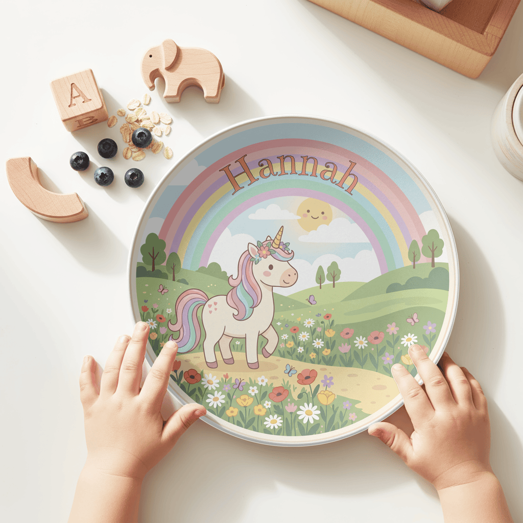 Unicorn Garden Plate by Lil Plate Shop