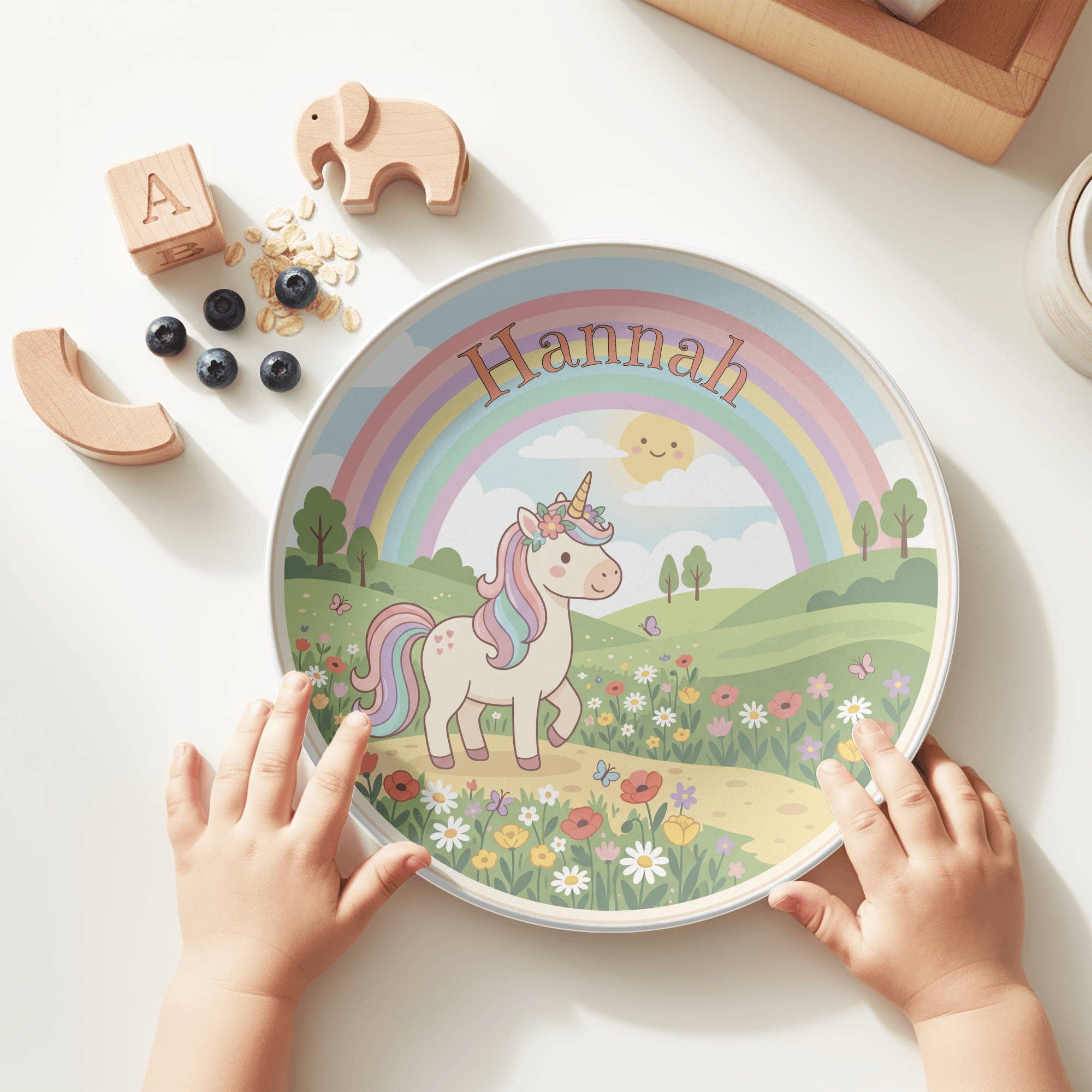 Unicorn Garden Plate by Lil Plate Shop
