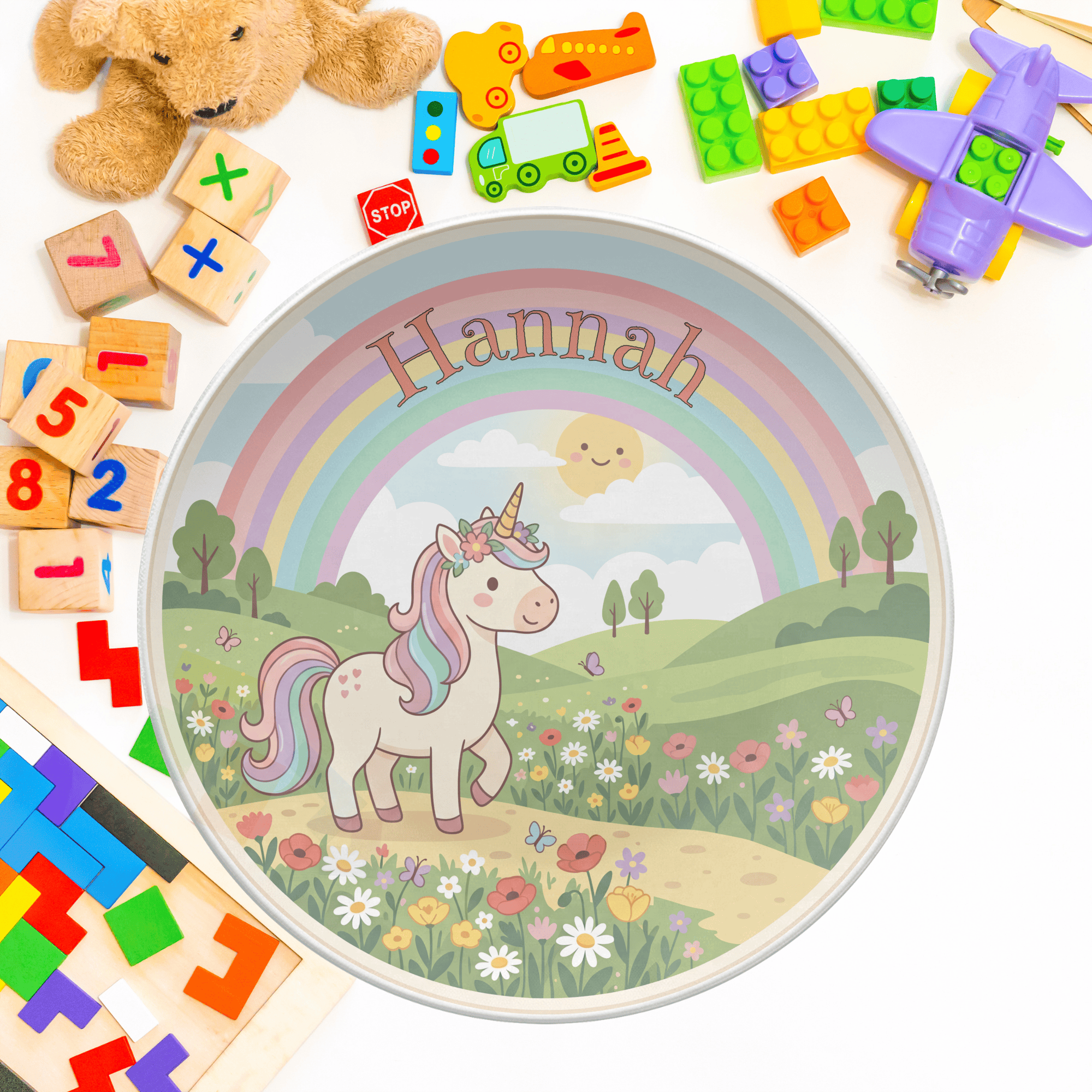 Unicorn Garden Plate by Lil Plate Shop