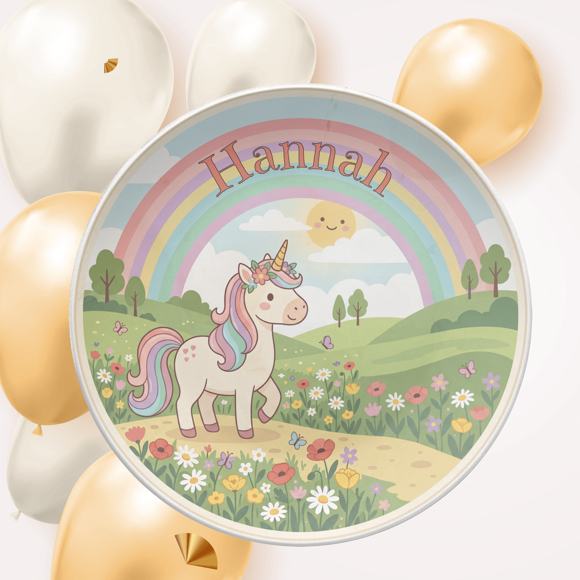 Unicorn Garden Plate by Lil Plate Shop