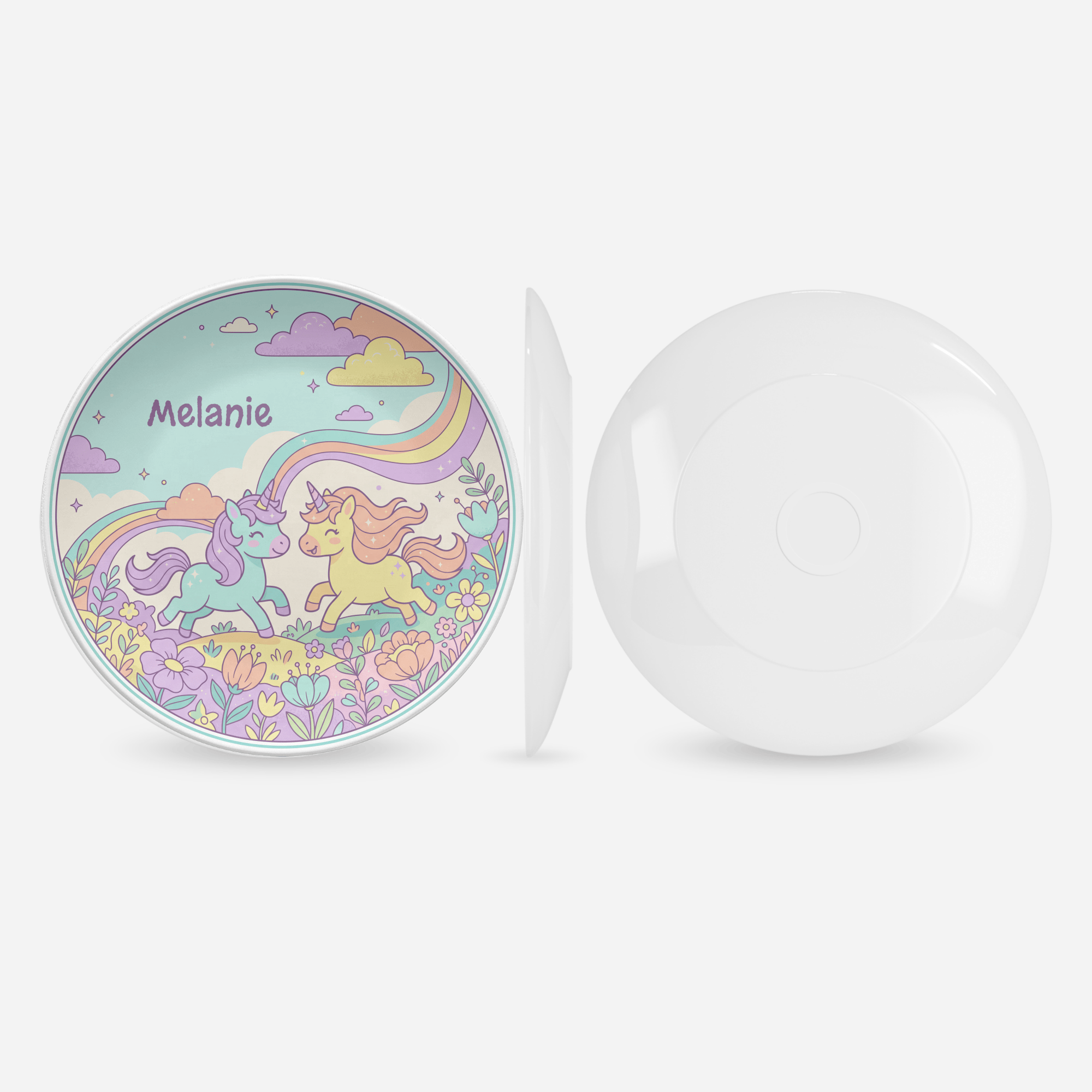 Unicorns Playing Plate by Lil Plate Shop