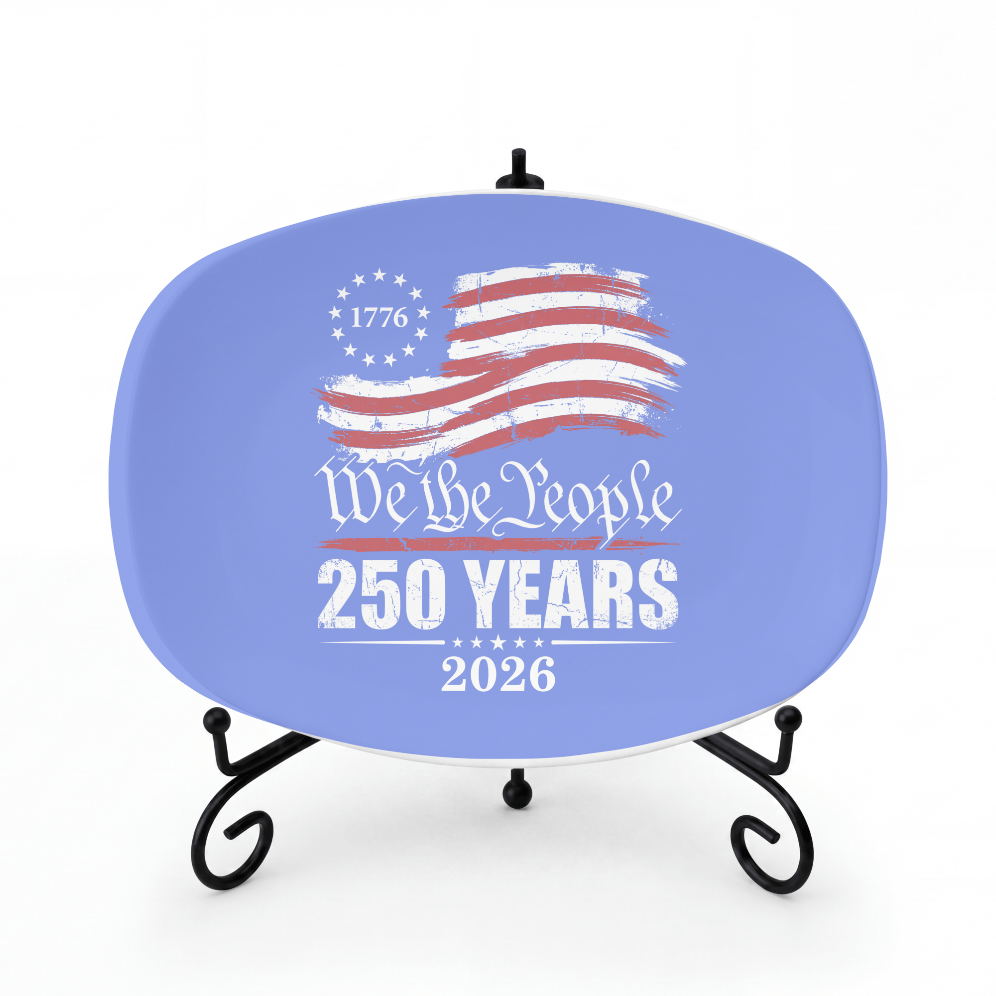 We The People Patriotic Platter Platter + Stand + Gift Box by Lil Plate Shop