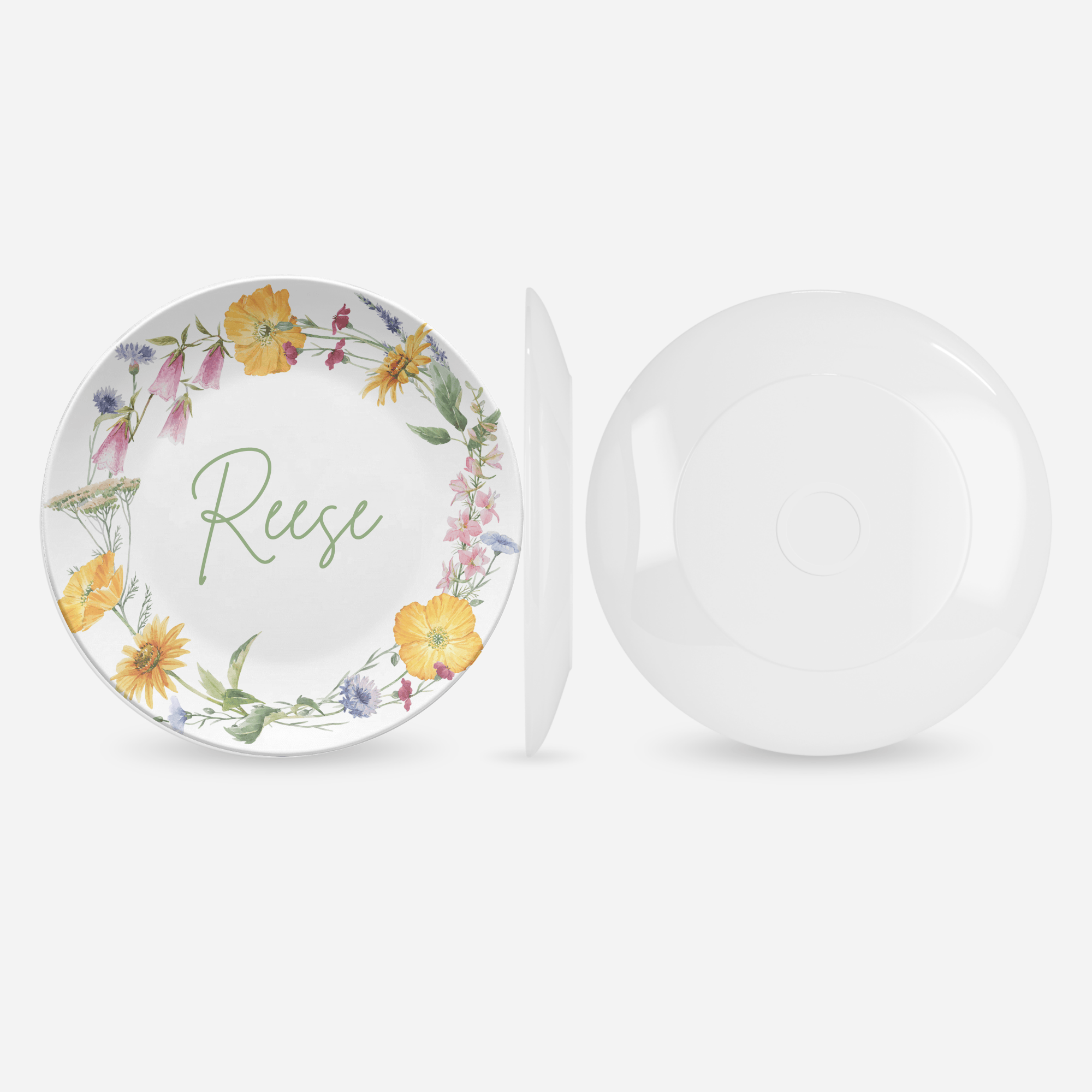 Wildflower Border Name Plate by Lil Plate Shop