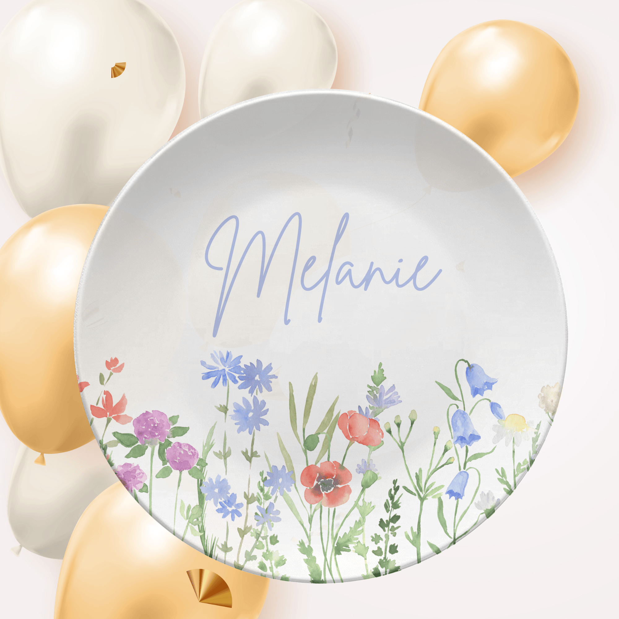 Wildflower Script Name Plate by Lil Plate Shop