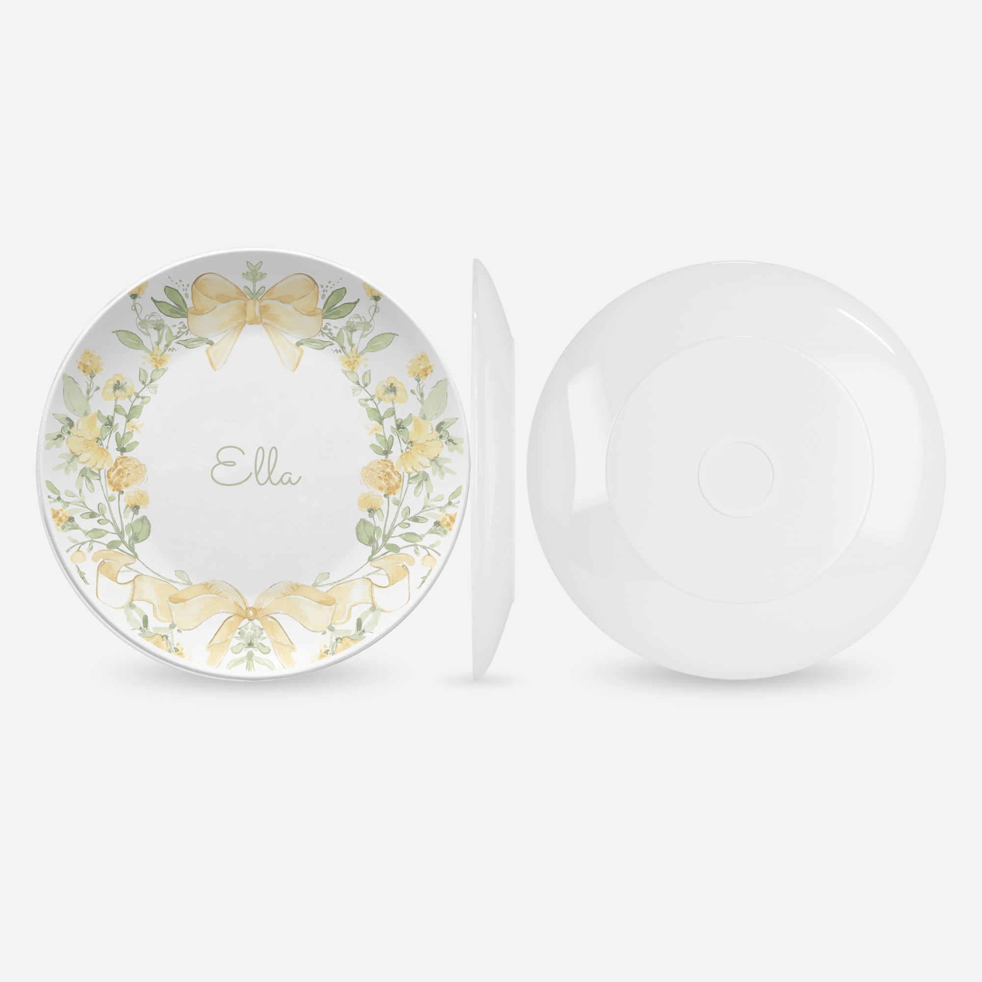 Yellow Coquette Bow Plate by Lil Plate Shop